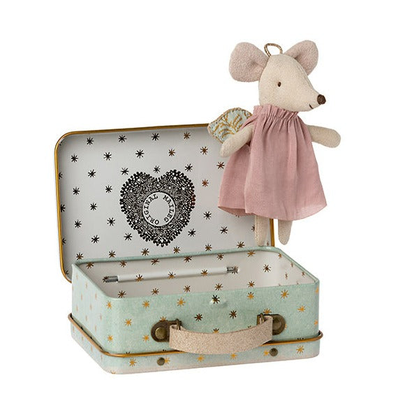Maileg Angel in a Suitcase - Little Sister Mouse