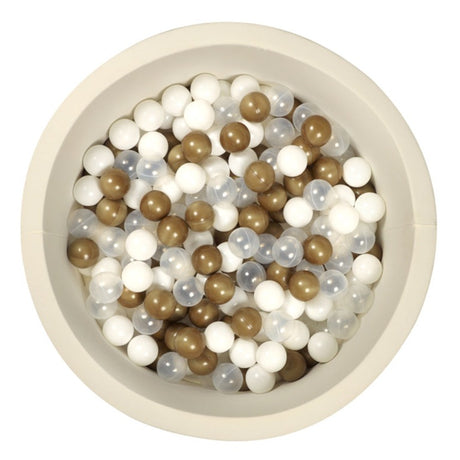 Larisa & Pumpkin Powder Ball Pit - Off White with Gold/White/Clear Balls