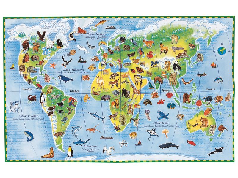 Observation puzzle -  World Animals 100 pcs