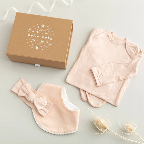 Blush Newborn Gift Set and newborn card