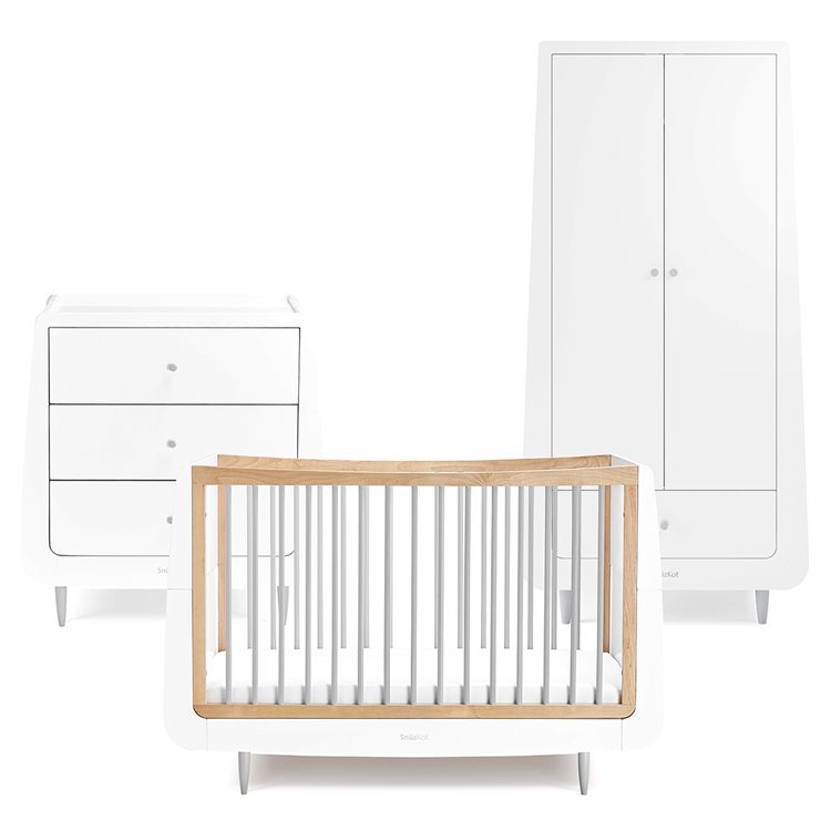 SnuzKot Skandi 3 Piece Nursery Furniture Set - 3 Colour options