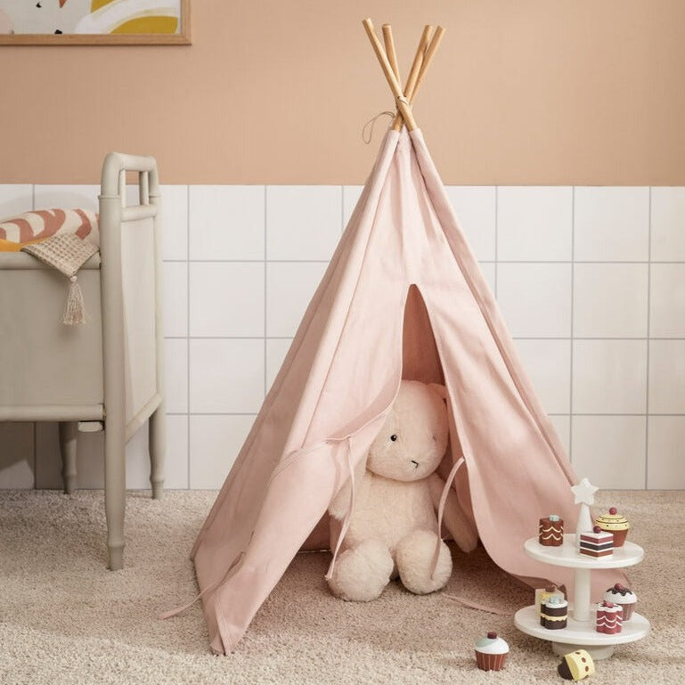 Kids Concept Mini Tipi Tent - Pink (For Dolls/Teddys)