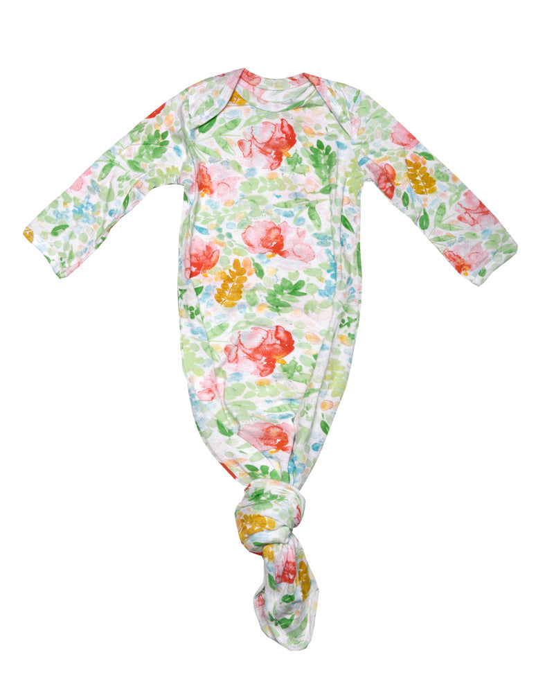 Newborn Knotted Sleep Gown: bloom