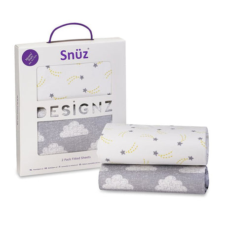 SnuzPod3 - 2 Pack Fitted Sheets - Cloud Nine