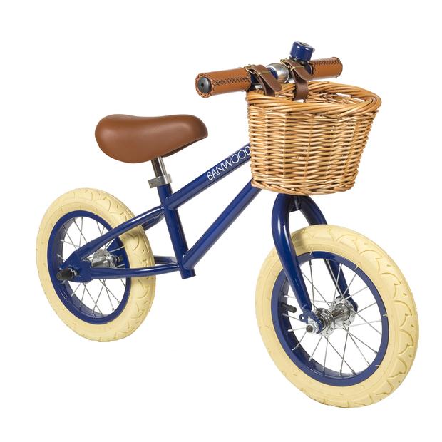 Banwood 'First Go' Bike (with Basket and Bell) - Navy