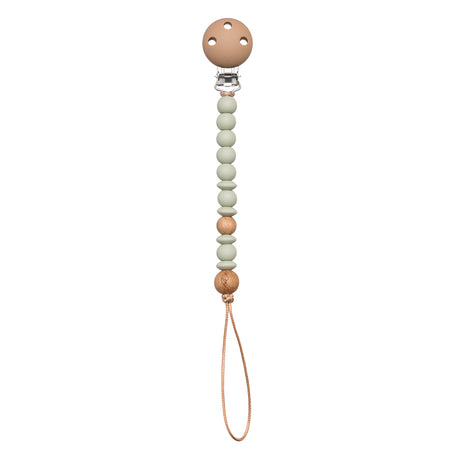 NEW Soother Clip - Tea Green (premium- with wax cord)