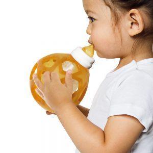 2in1 Baby Glass Bottle with Star Ball - Baby Blue