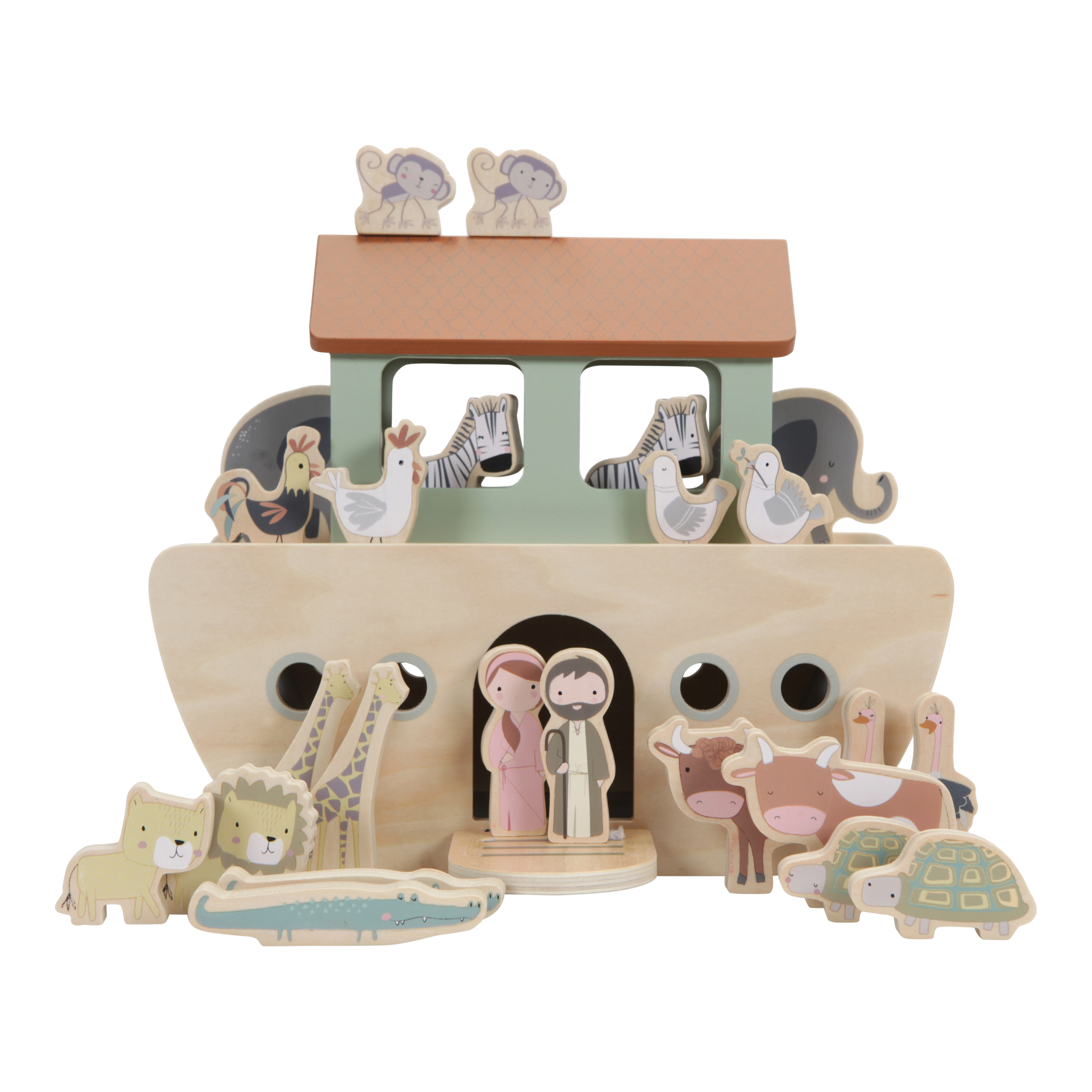 Childrens wooden noah's ark on sale