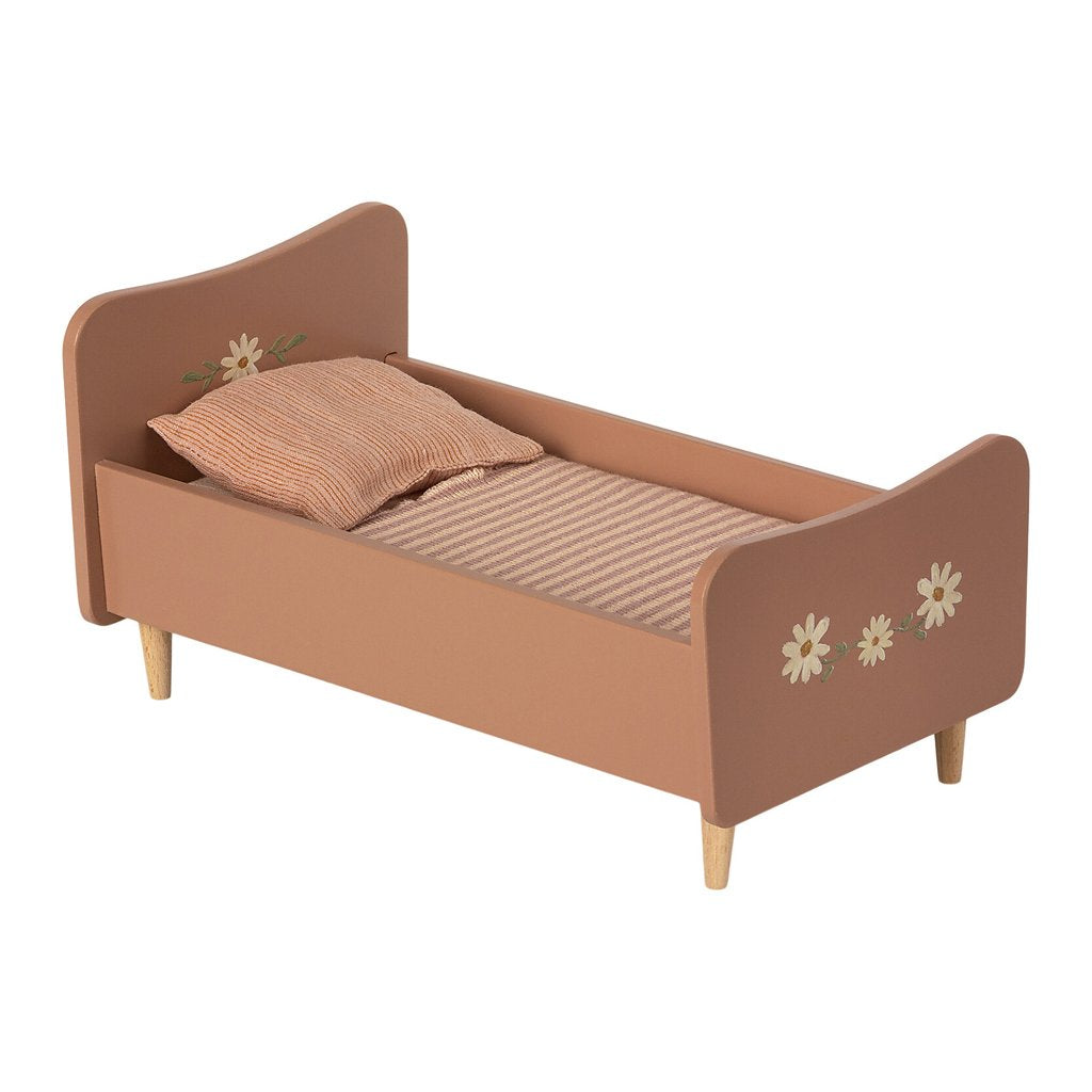 Maileg Mini Wooden Bed (Mum/Dad Mice Size)- Rose