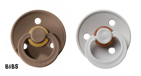 BIBS Pacifier - Dark Oak and Sand ( Size 2: 6 month +) -  2 pack