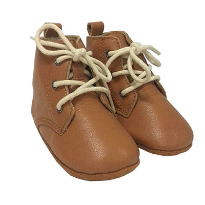 Tan  Leather Baby Boots
