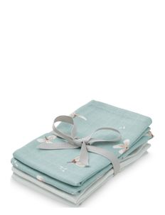 Muslin Cloth (Washcloth), 4 pack - Mix Windflower Blue & Blue Stars
