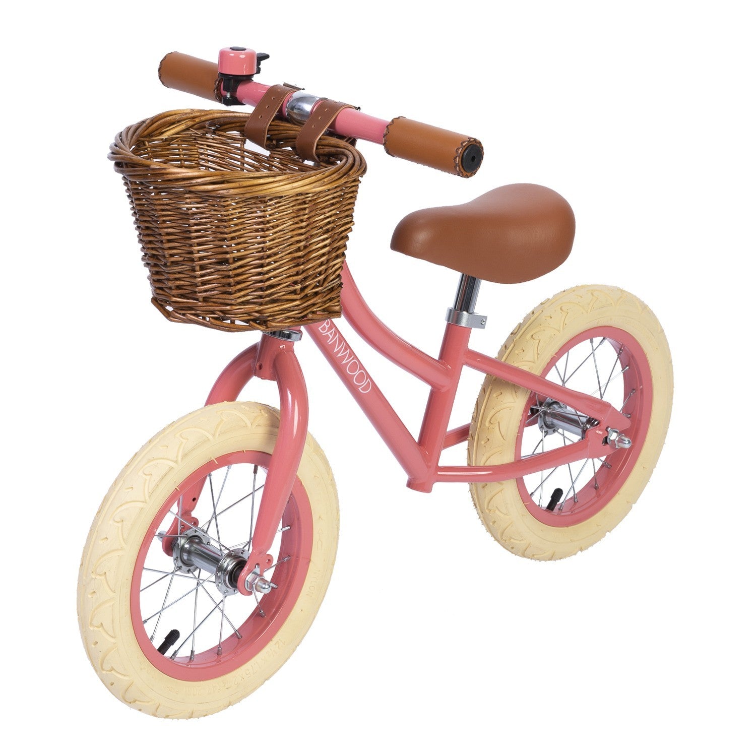 Banwood 'First Go' Bike (with Basket and Bell) - Coral | KID Store