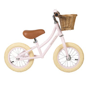 Banwood 'First Go' Balance Bike (with Basket and Bell) - Pink