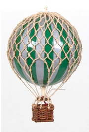 AUTHENTIC MODELS HOT AIR BALLOON GREEN AND SILVER - Metallic Collection MEDIUM
