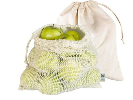 Organic Cotton Produce Bags - 2 Pack