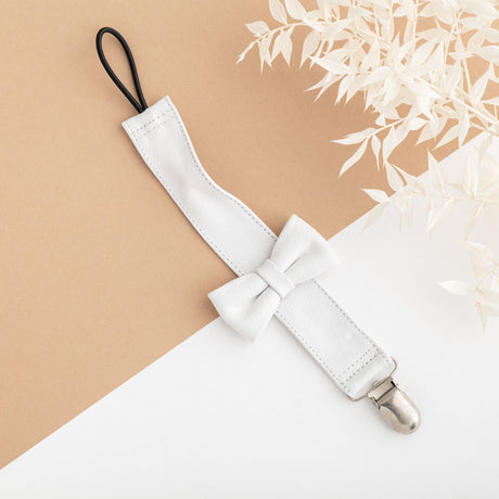 Bow Soother Clip - White