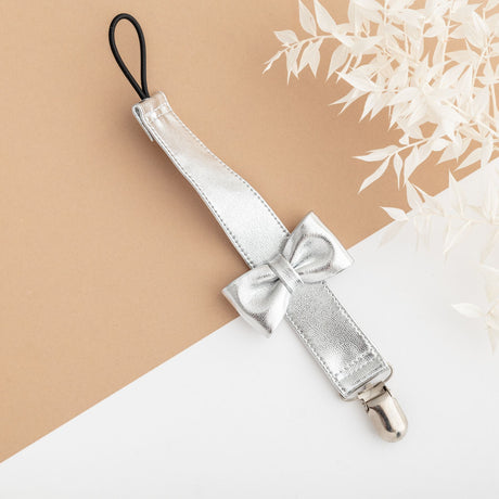 Bow Soother Clip - Silver