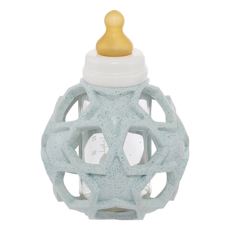 2in1 Baby Glass Bottle with Star Ball - Baby Blue