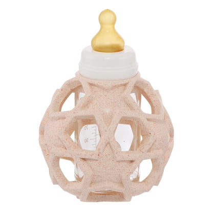 2in1 Baby Glass Bottle with Star Ball - PInk