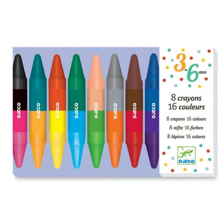 Djeco 8 twin crayons